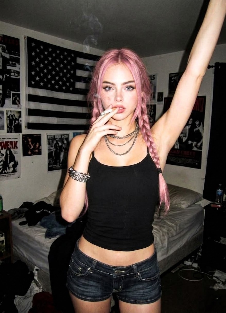 Fashion portrait result with pastel pink hair color